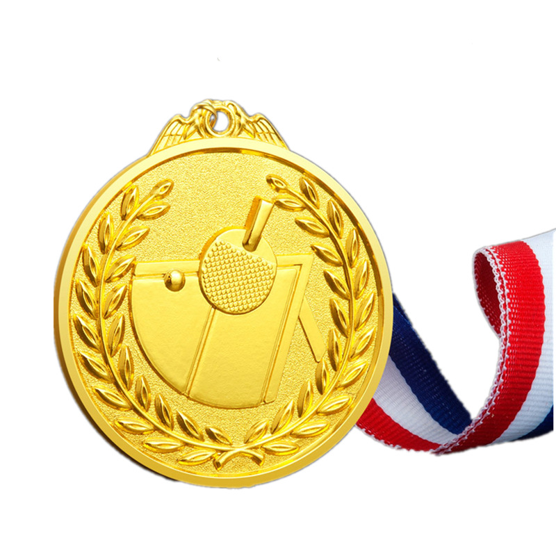 运动会比赛奖牌定制乒乓球篮球金属纪念奖章定做幼儿园金银铜挂牌
