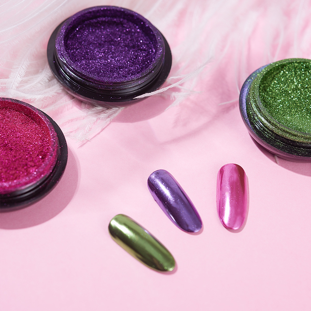精选21色美甲钛金粉抖音网红镜面粉跨境专供美甲产品批发