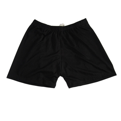 厂家直销 男士平角 纯黑色 游泳裤 忠丽802