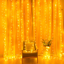 LED窗帘彩灯闪灯串3X3米满天星灯串圣诞婚庆节日装饰彩灯