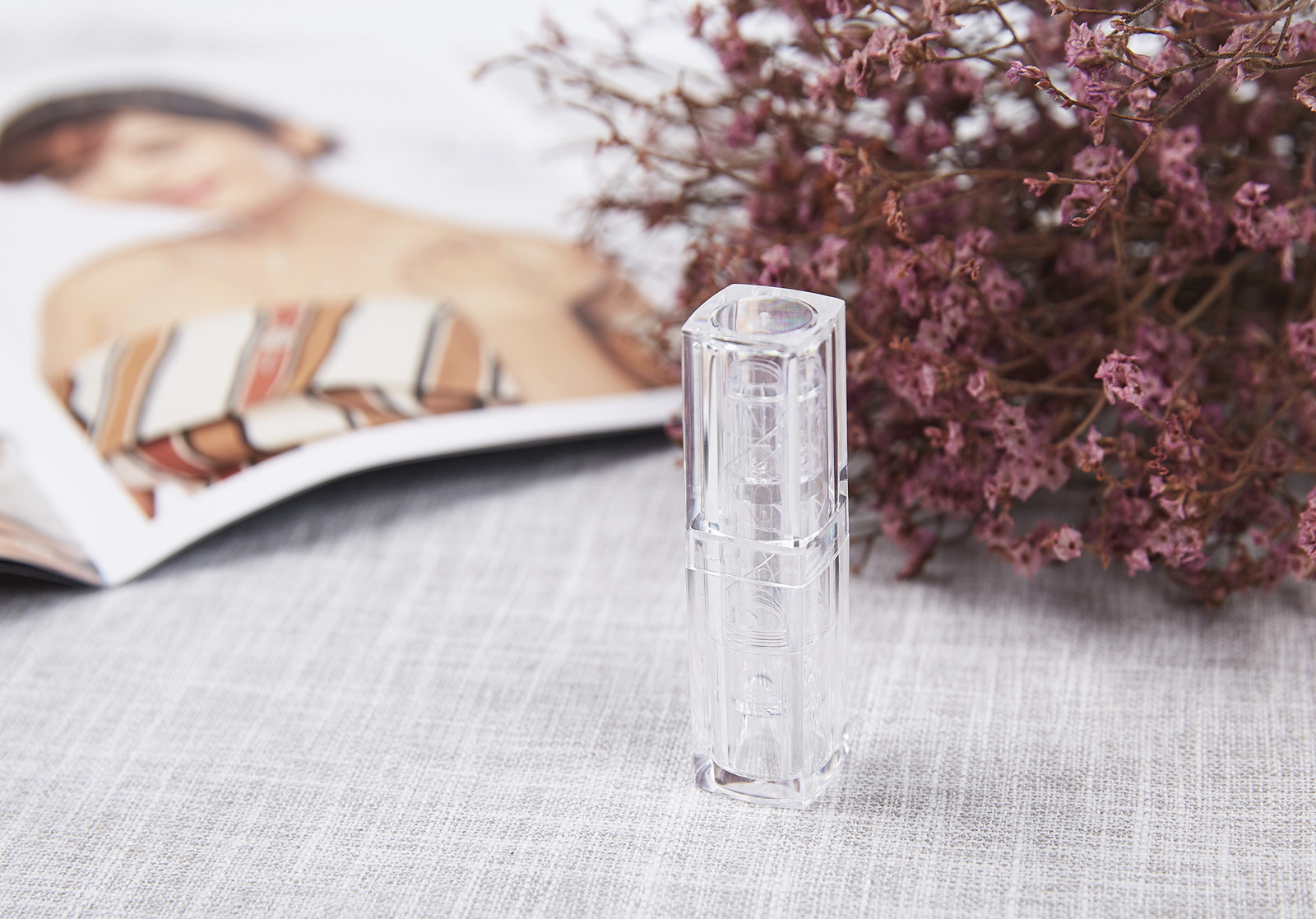 现货口红管空管 透明加厚口红管包材 1试用装塑料管 口红管包装-阿里