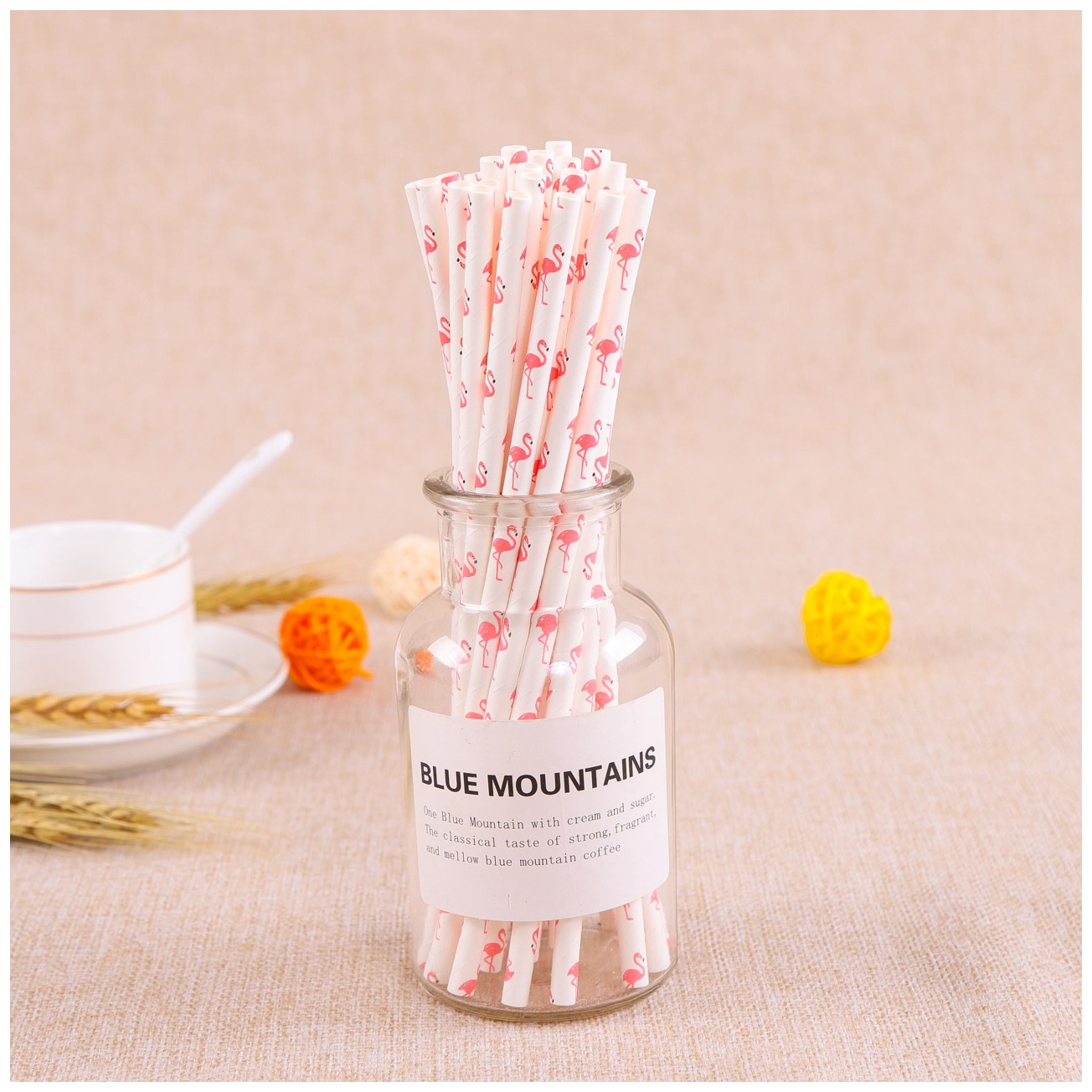 条纹纸吸管可降解环保 一次性吸管咖啡奶茶纸质吸管 创意定制