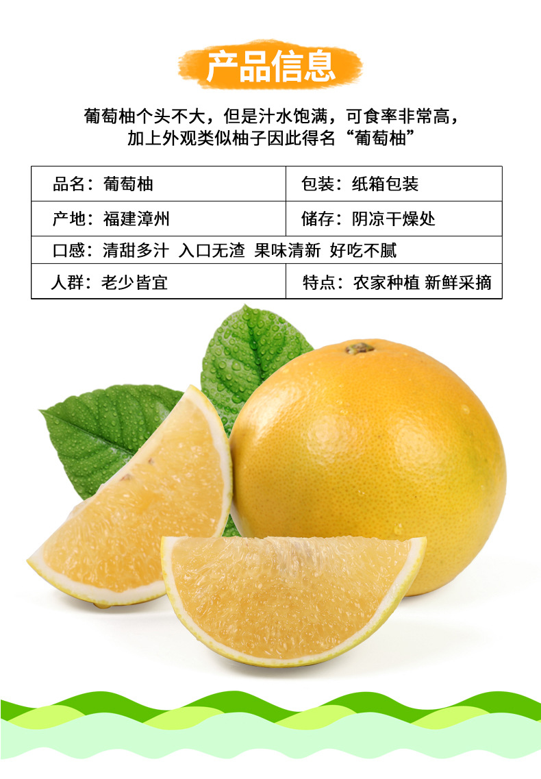 葡萄柚 新鲜当季白心肉葡萄柚子 黄心西柚一件代发