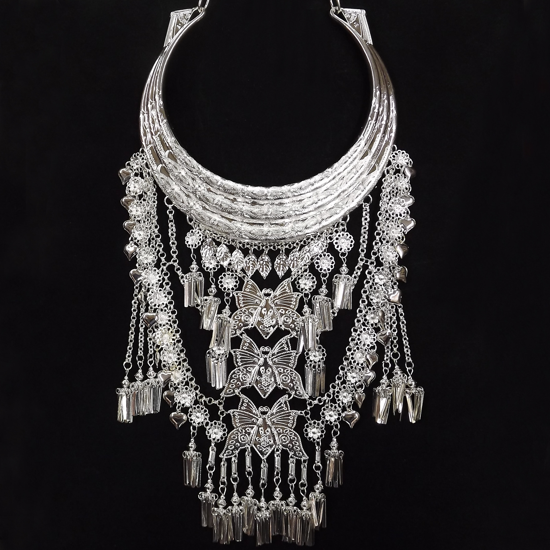 民族风项圈饰品女苗银颈项饰少数民族节日婚礼表演庆典拍摄挂饰