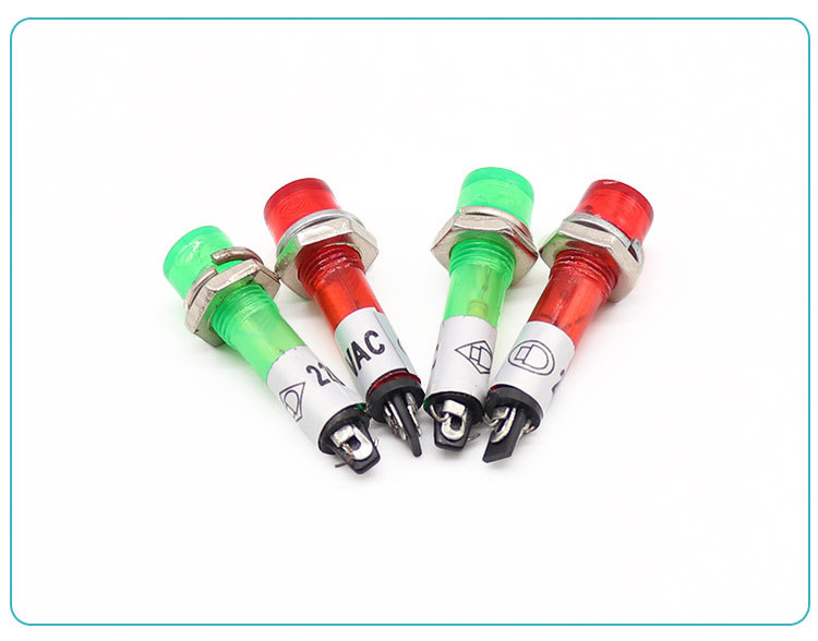 5mm圆头电源信号灯xd7-1塑料外壳 氖泡指示灯12v24v220v