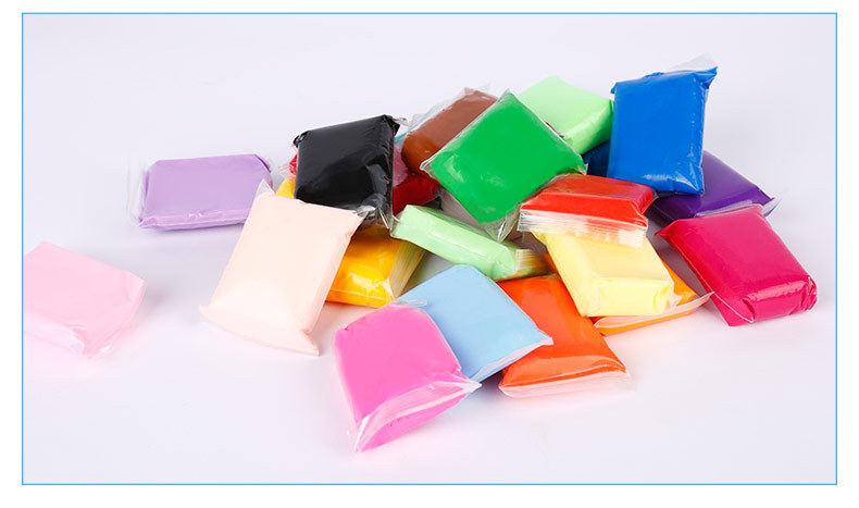 太空泥袋装50g12色24色36色套装超轻粘土儿童玩具橡皮泥厂家批发