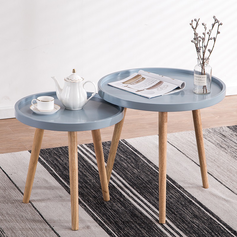 设计师款小圆桌子客厅小矮桌北欧创意家具茶几组合套装黑白小茶几