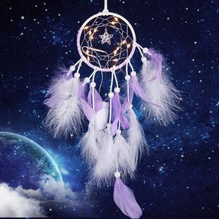 星星捕梦网风铃挂饰纯手工羽毛学生毕业创意生日礼物梦网礼品挂件
