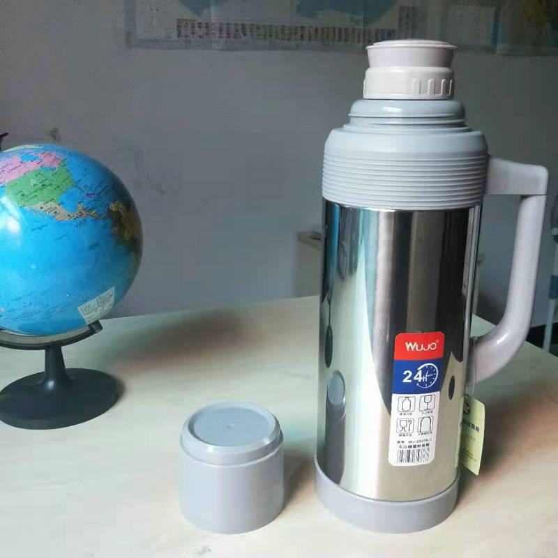 加厚款暖壶家用热水瓶 大容量玻璃内胆 塑料半不锈钢学生热水壶