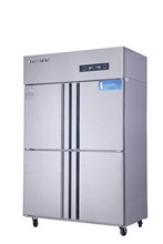 杭宝爱雪四门冰柜商用冷藏冷冻展示柜不锈钢立式四开门厨房冰箱