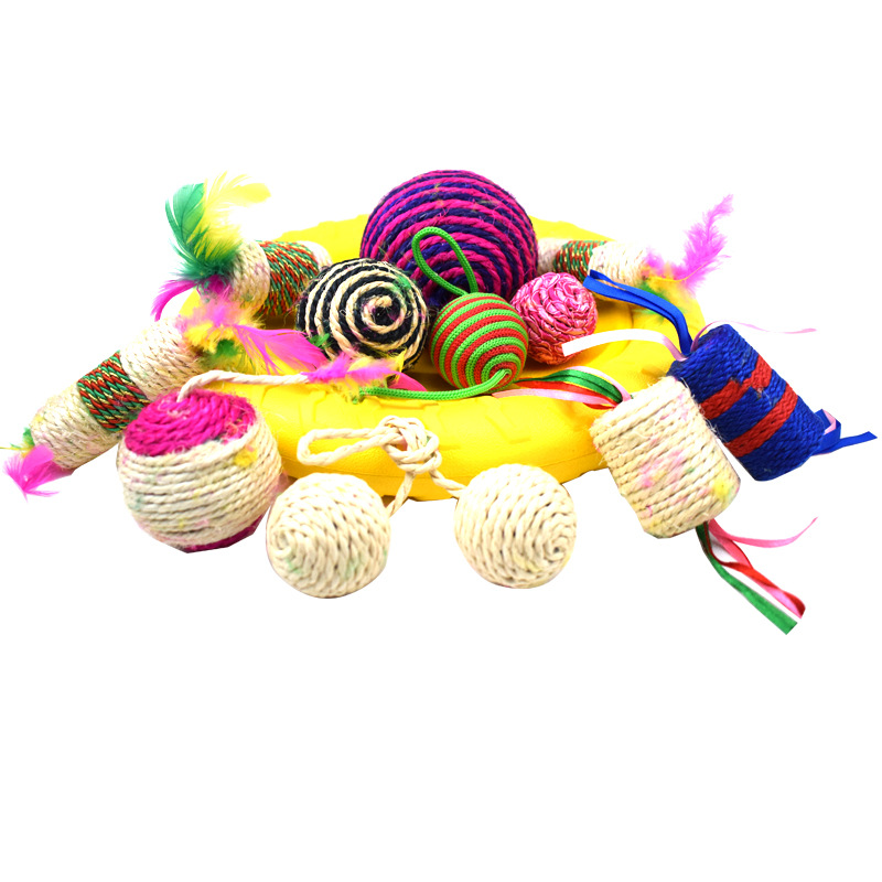 宠物玩具2019新款现货批发宠物麻绳手工编织卡通新颖小型犬猫适用