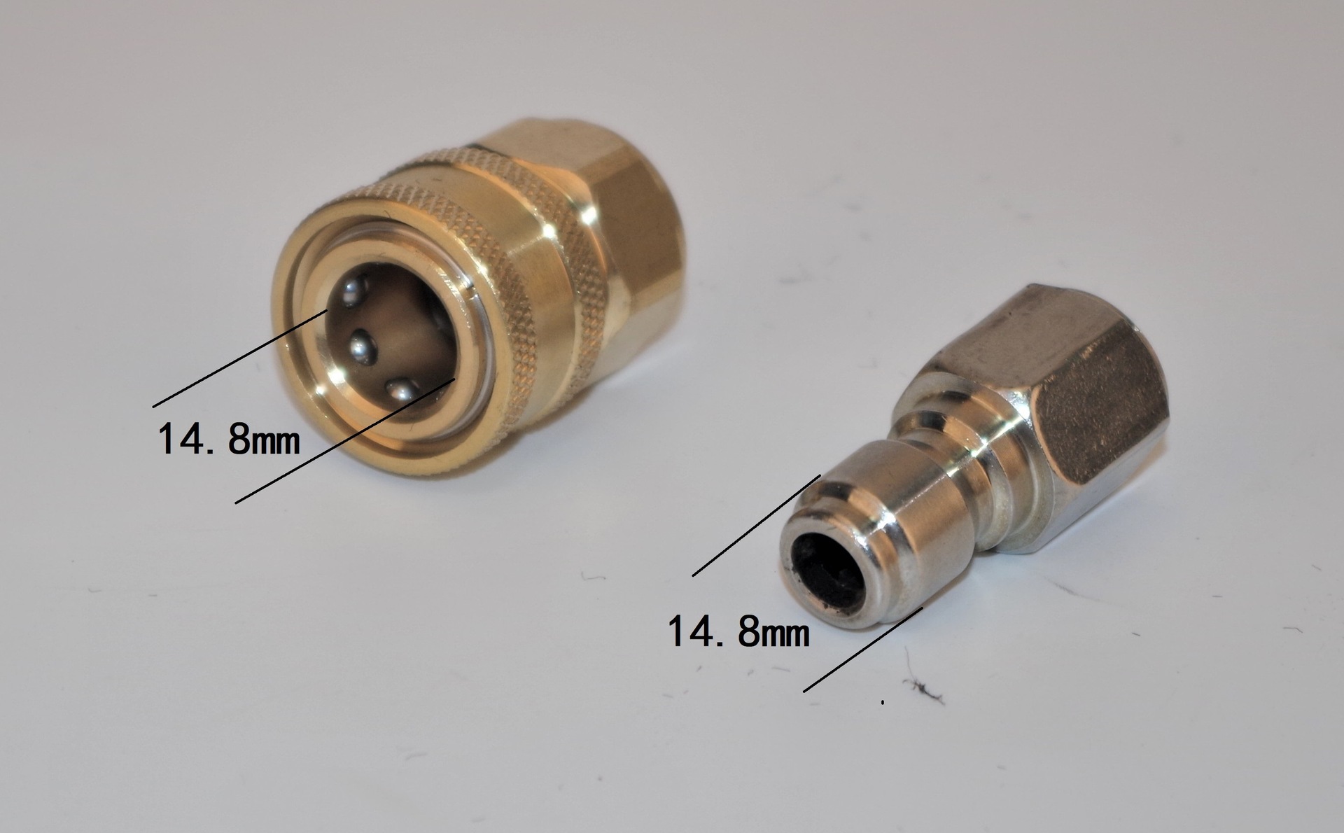 高压洗车机出水快速活接快插3/8纯铜快插公头 内丝3/8母头 公头