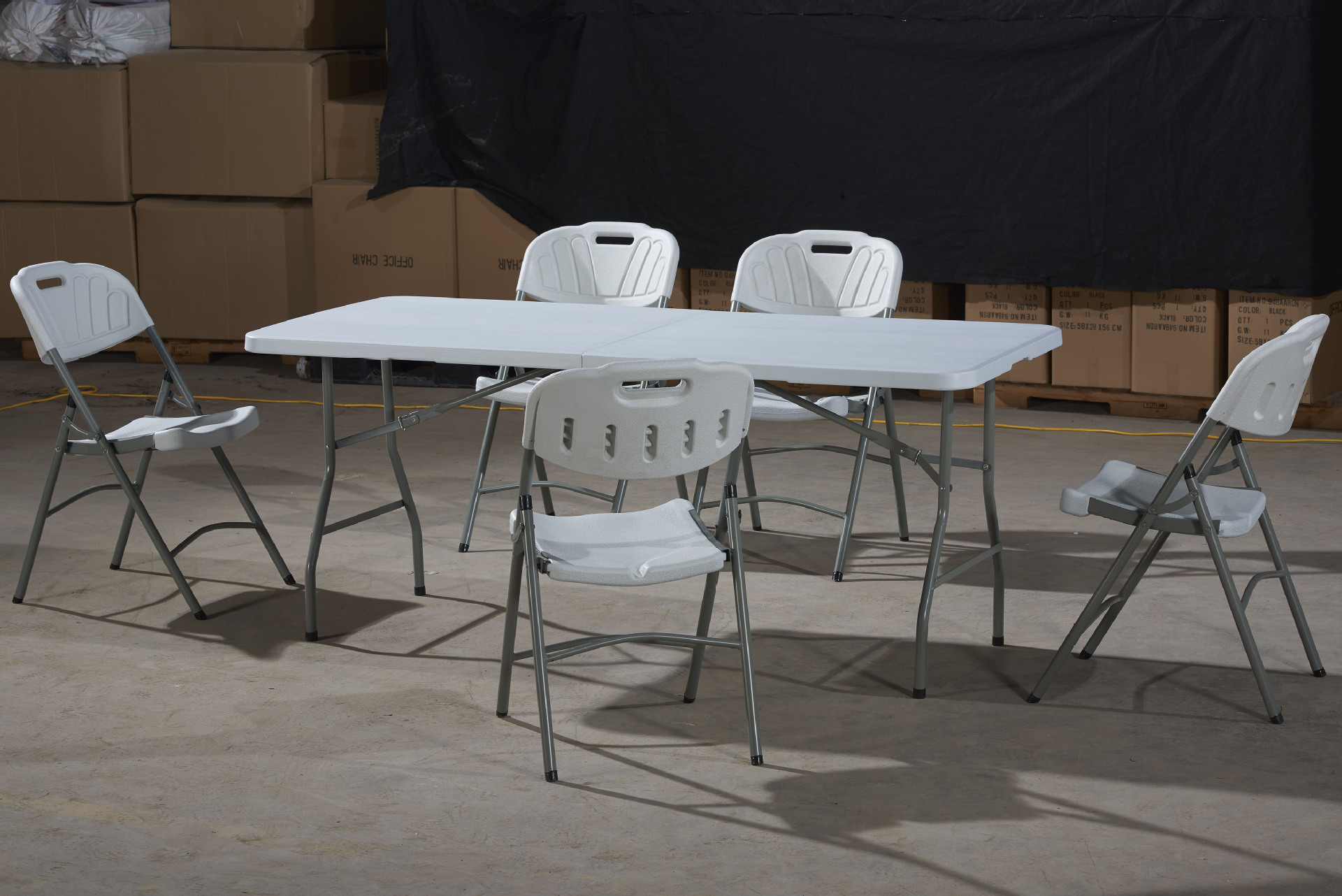 厂家直销简约2.4米长折叠桌多用折叠长条电脑桌长桌子 简约