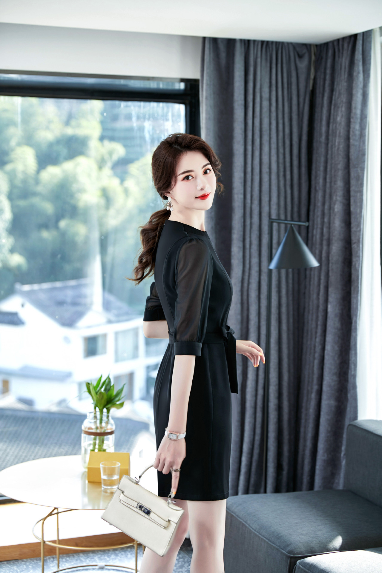 2020春装新款女装职业ol包臀中长款工作服正式场合年会通勤连衣裙