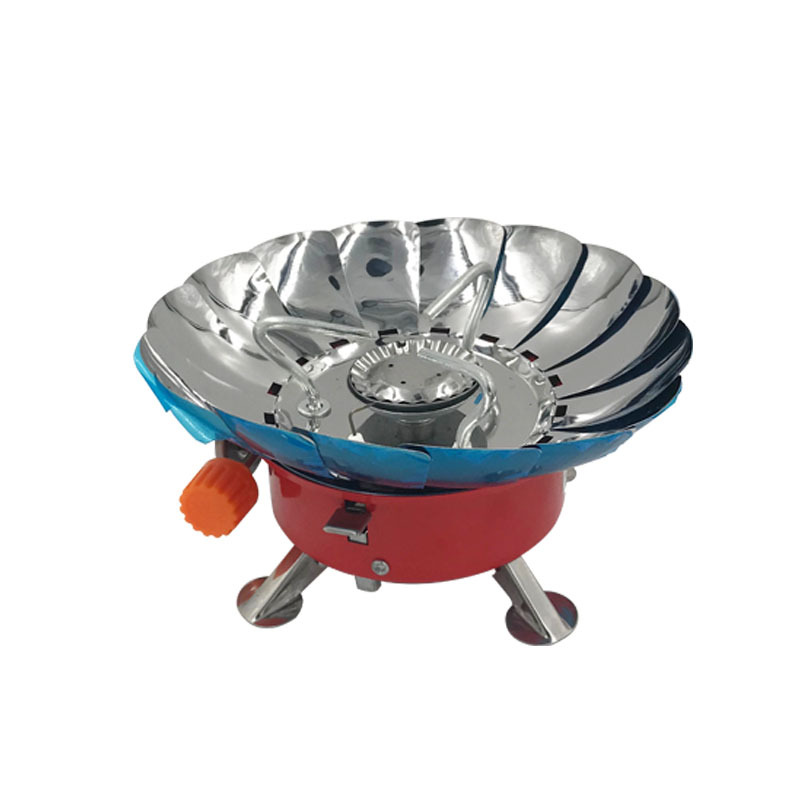 Factory Direct Supply Outdoor Grill Stainless Steel Lotus Burner Portable Camping Baking Stove Windproof Gas Stove