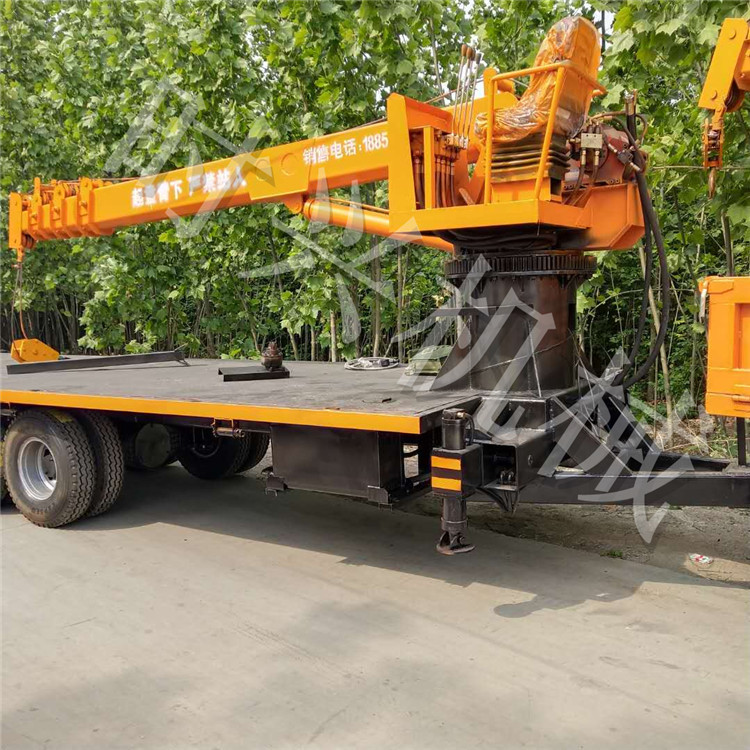 拖拉机牵引吊 6吨平板全液压平板起重机 拉电线杆用吊装机厂家