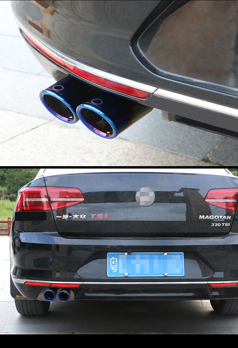 大众尾喉白金排气管改装新速腾途观帕萨特朗逸朗行宝来甲壳虫尚酷