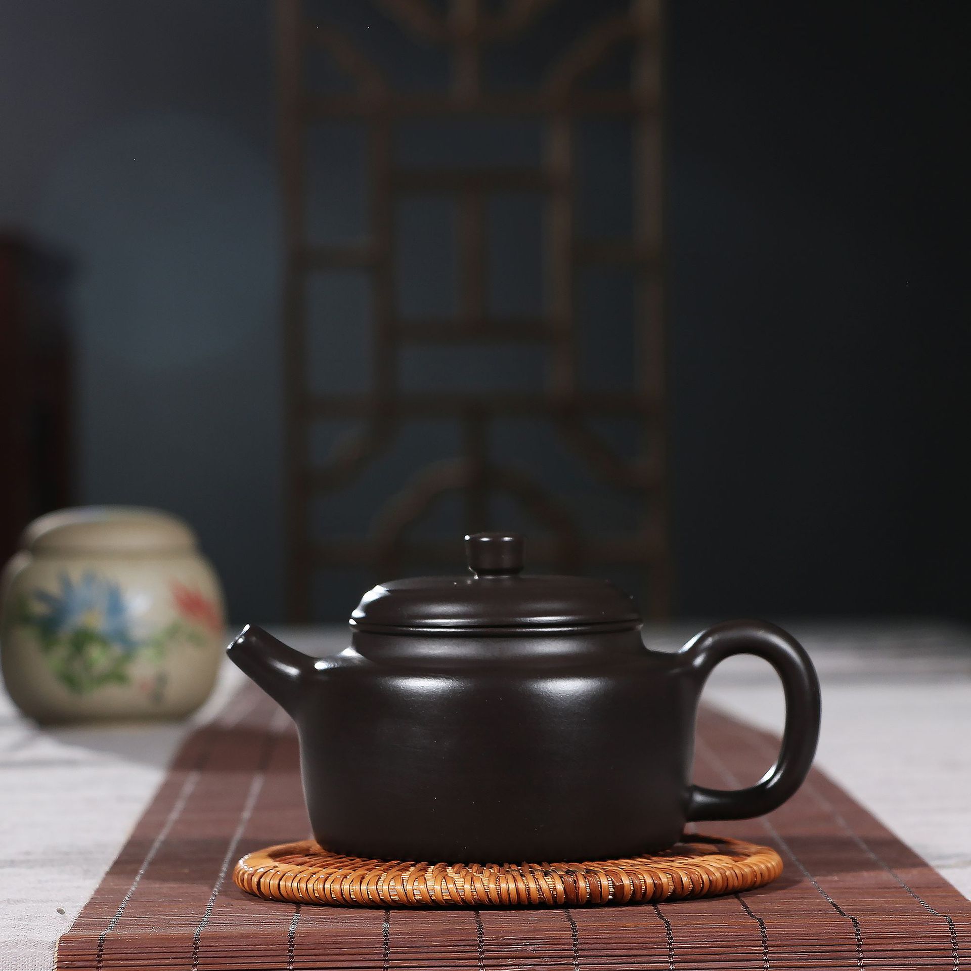 黑朱泥捂灰德中紫砂壶宜兴茶具批发一件代发跨境代购礼品茶壶