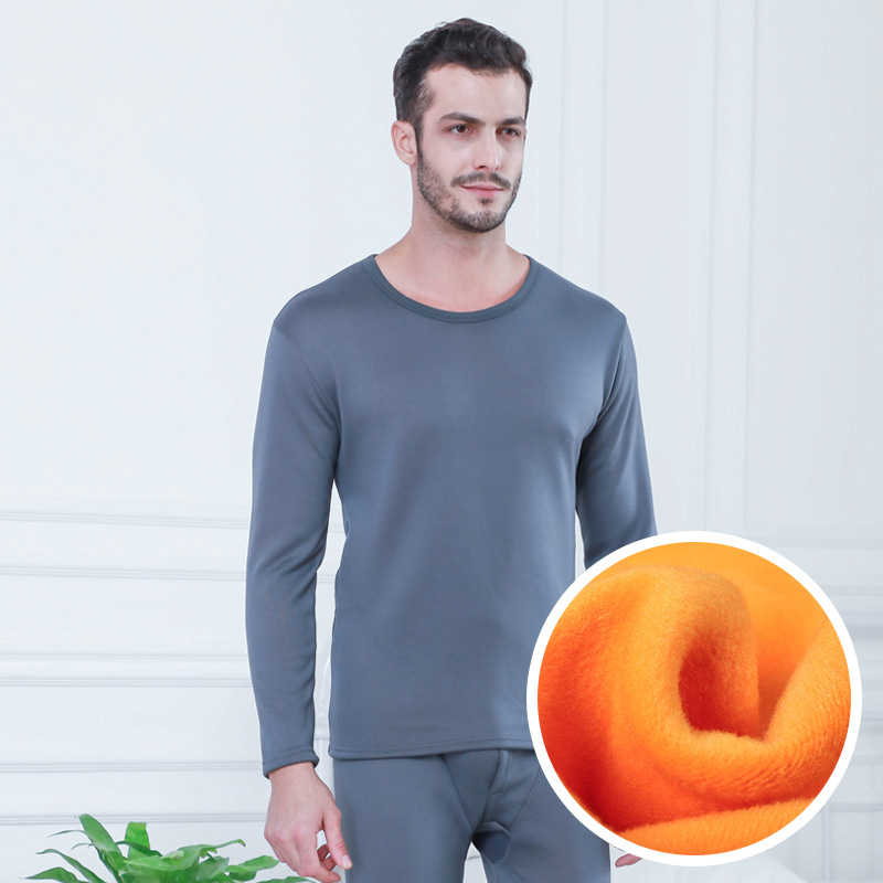 Winter plus-Sized plus Size Thermal Underwear Women's Fleece-Lined Thickened Cold Protection Cotton Jersey Men's Large Size Long Johns Wholesale
