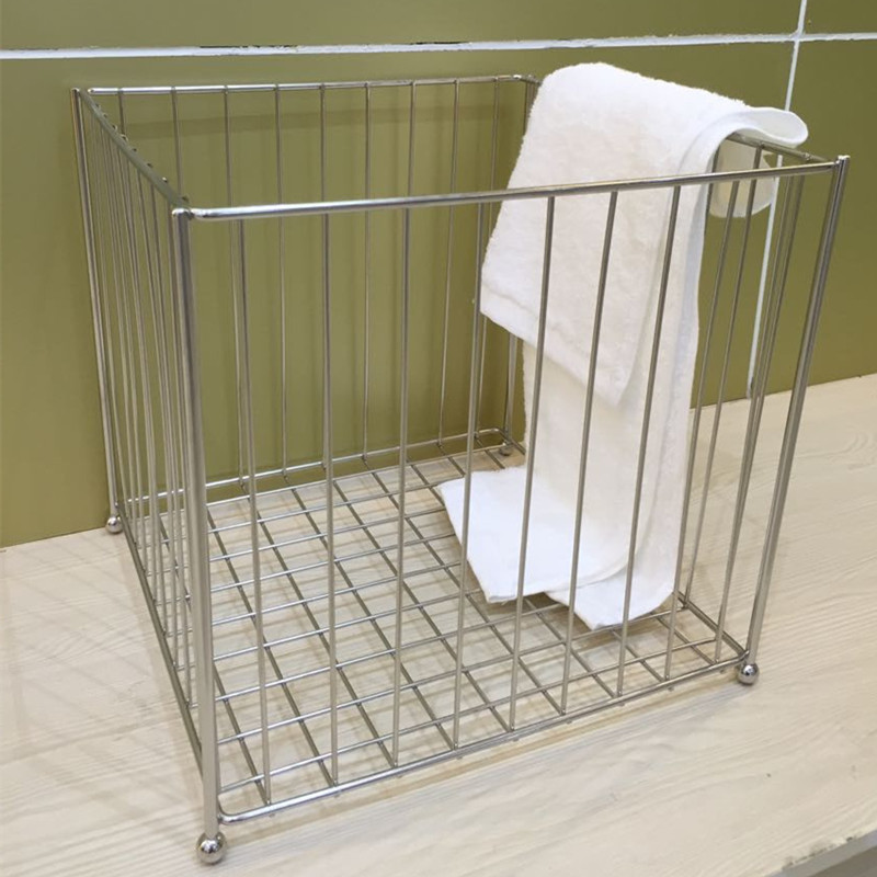 毛巾框酒店方形不锈钢毛巾收纳框宾馆客房布草筐浴巾篮毛巾筐定制