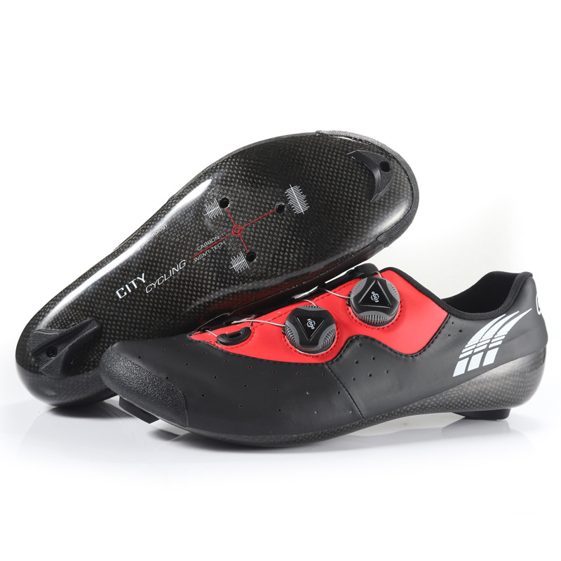 city可热塑碳底双旋扣公路车锁鞋竞赛级骑行鞋超轻透气锁鞋c4