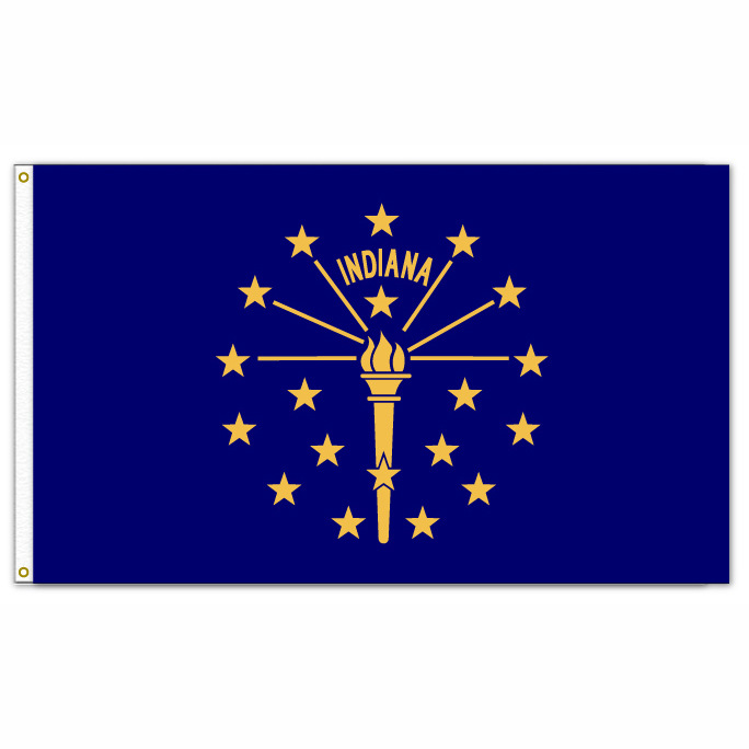 跨境专供90x150cm 美国联邦州旗 印第安纳州旗 indiana