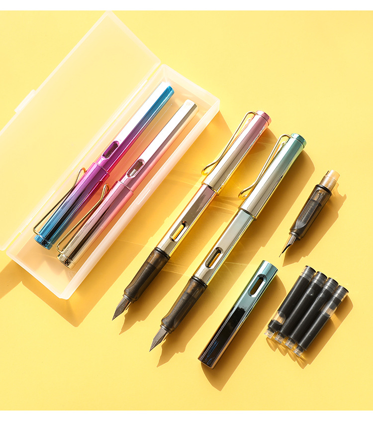 正姿钢笔学生用成人练字特细墨囊墨水办公书法硬笔礼物送礼儿童