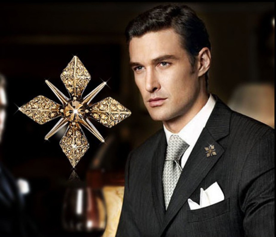 时尚男士胸针胸花复古十字架领针衬衫领扣英伦领夹西服徽章别针潮