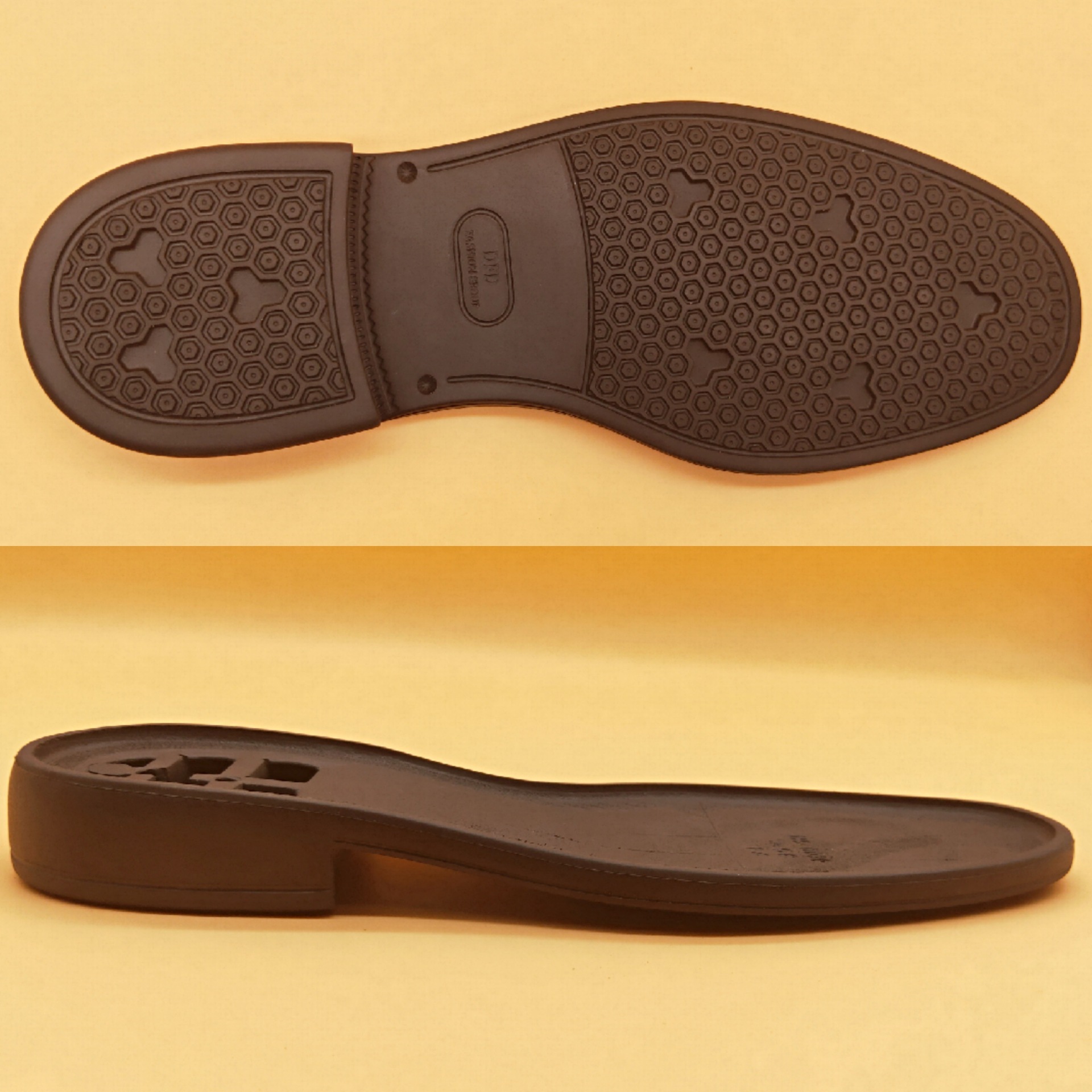 2019厂家直供橡胶发泡男装大底内销款式小码绅士正装皮鞋底