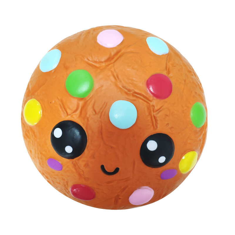 一件代发慢回弹超大号表情巧克力豆饼干squishy跨境专供