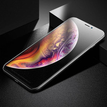 适用iPhoneXs Max磨砂紫光钢化膜苹果11 7 8plus 游戏吃鸡钢化膜