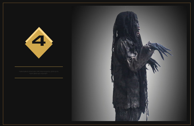 成人烧焦丧尸服装 舞会派对套头服 恐怖服装万圣节丧尸服