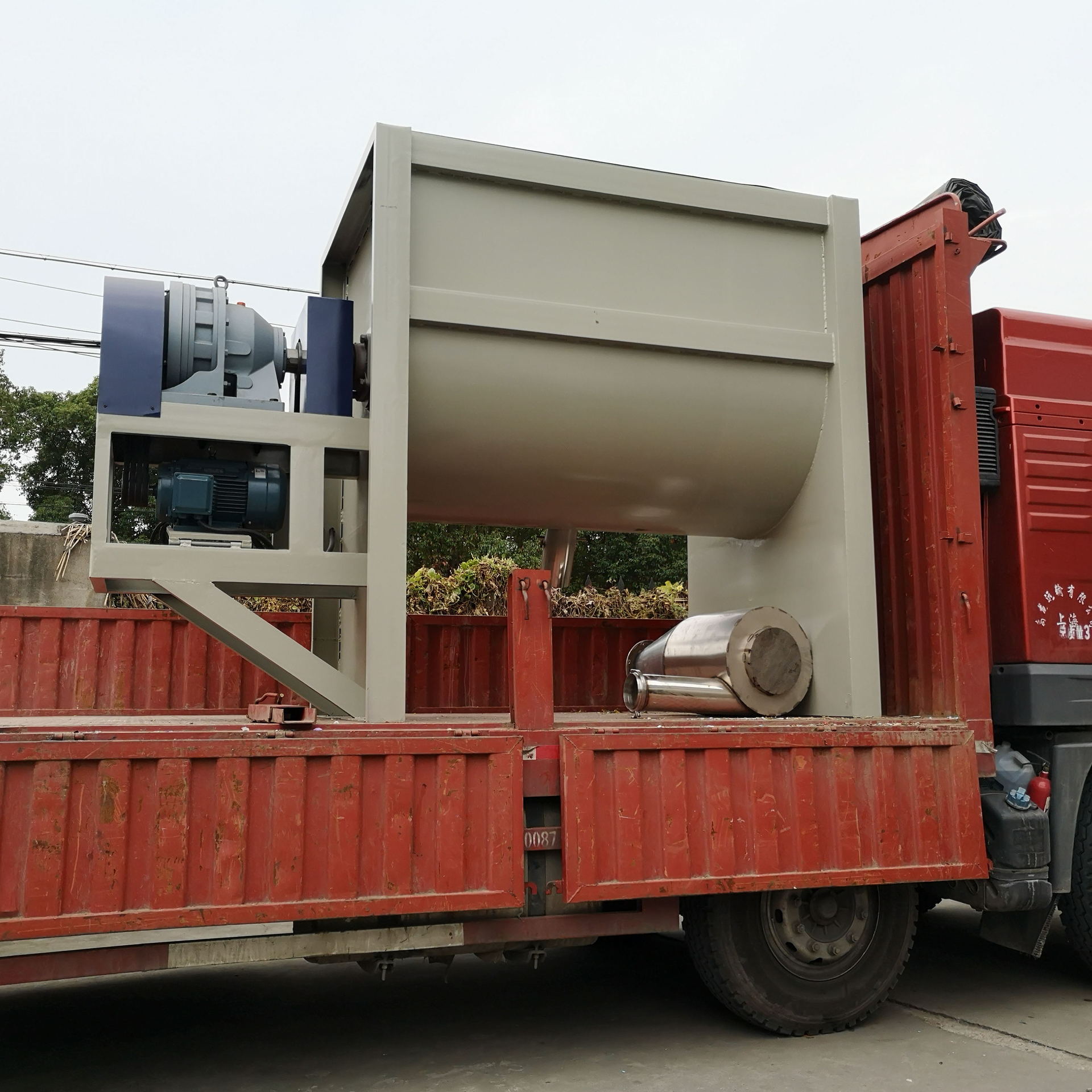 批发供应塑料卧式拌料机100kg-3t搅拌机塑料 混合拌料 大型搅拌缸