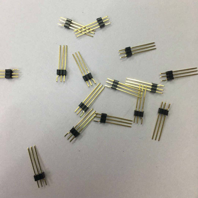 0 3p排针排母 直针弯针全铜镀金连接器