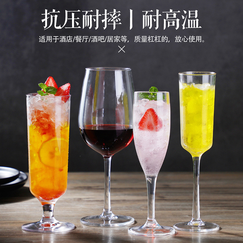 Pc Plastic Champagne Cup Red Wine Glass Bar Acrylic Red Wine Bottle Transparent Goblet Brandy Cup