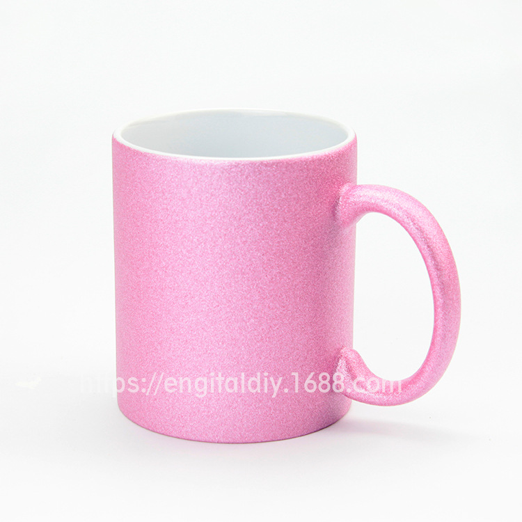 11Oz Flash Cup Gold Silver Pink Flash Cup Thermal Transfer Coating Cup Creative Porcelain Cup Mug Manufacturer