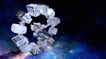 电影《星际穿越》坚忍号太空飞船 纸模型 太空船 手工diy