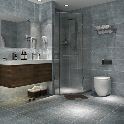 卫生间大理石地板贴地面地砖耐磨防水防潮瓷砖贴纸浴室洗手间地贴