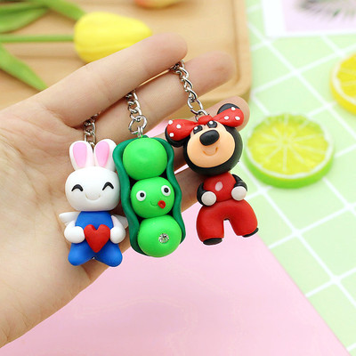 软陶钥匙扣挂件 软陶公仔玩偶 工艺品创意景区礼品批发挂件礼物