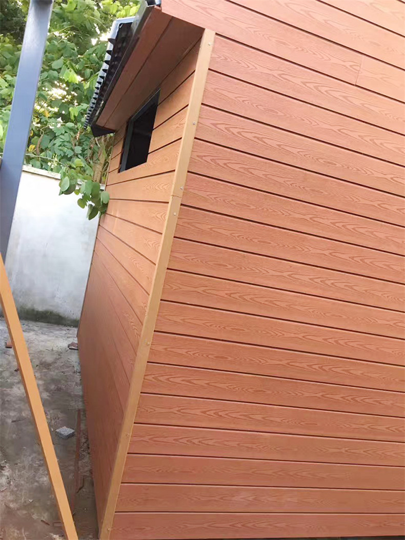 wpc木屋外墙室外房屋快装板装饰板户外防腐防晒pe生态木木塑墙板