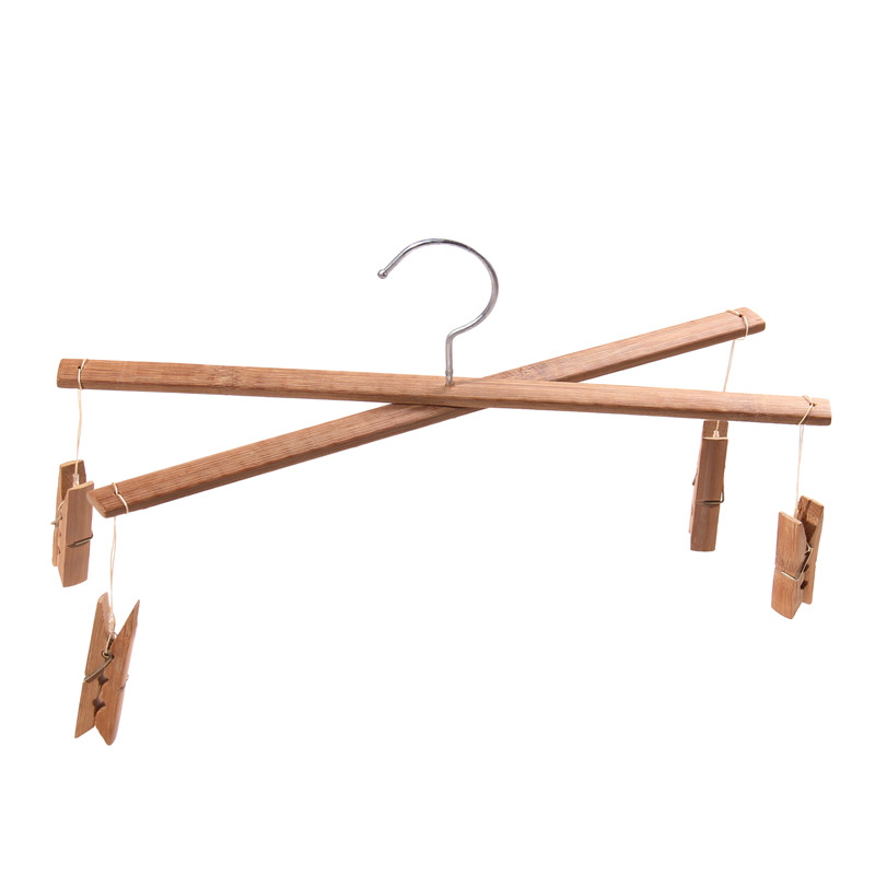 碳化防霉竹裤架 重竹黑化不发霉4夹竹裤架晾晒十字衣架大竹夹厂家