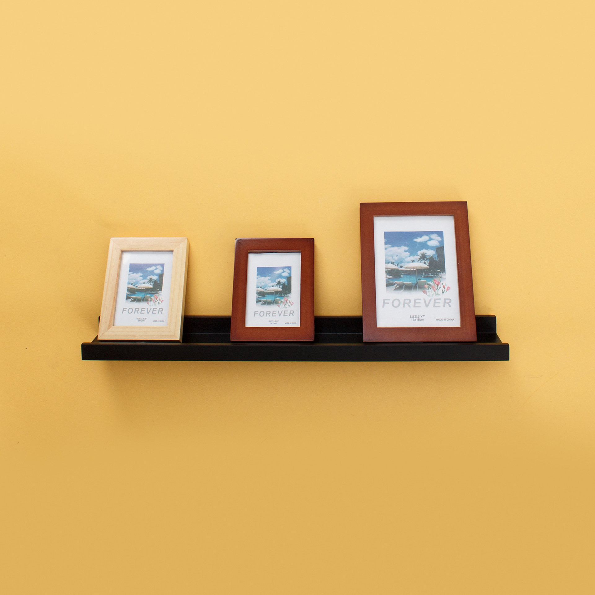 创意一字隔板搁板壁挂墙上实木置物架墙壁层板架子照片展示架