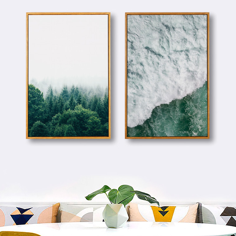 简约轻奢装饰挂画 长方形画 北欧风 酒店公寓民俗装饰画 手工 f58