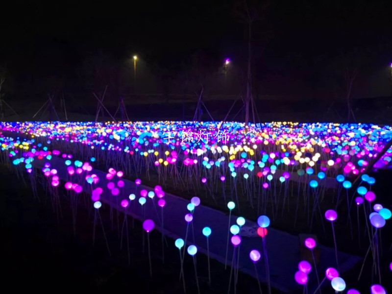 多色户外led景观圆球插地芦苇灯仿生灯夜景亮化浦公英草地草坪灯