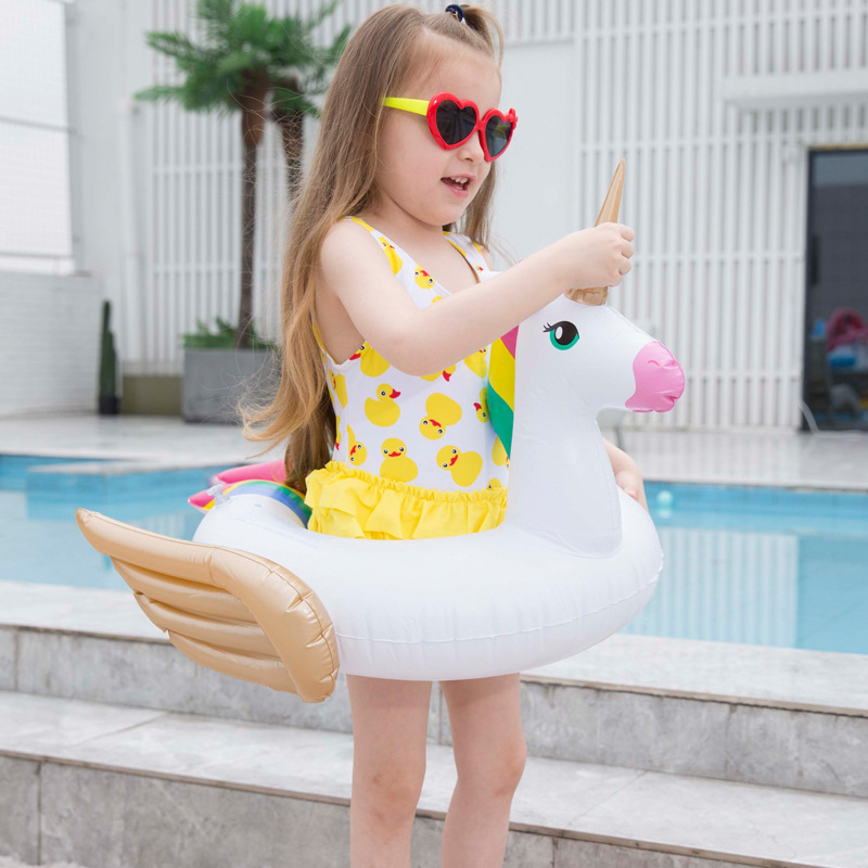 Ins New Hot Sale 3-15 Years Old Middle and Big Children Swimming Ring Fire Crack Bird Unicorn Swimming Ring Underarm Ring Wholesale