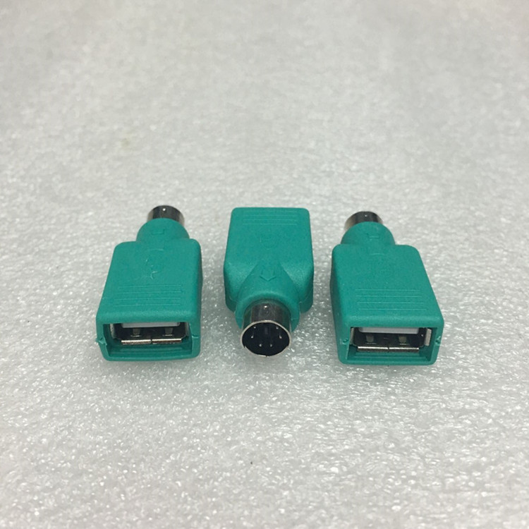 ps2接口转换器ps/2转usb母转接头圆口转u口usb转换键盘/鼠标插头