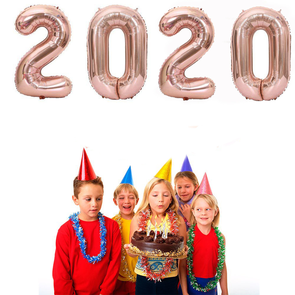 2021新年气球 happy newyear新年快乐拉旗横幅 跨年派对气球装饰