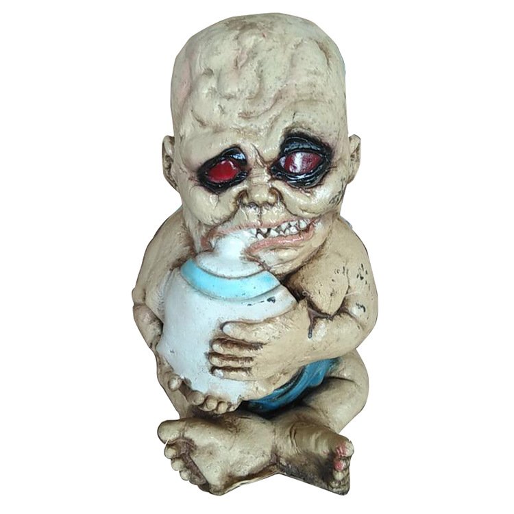 密室逃脱鬼屋道具摆件鬼节产品鬼万圣节恐怖鬼头娃娃吓人装饰