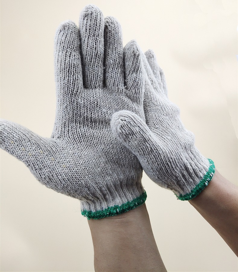 劳动干活男工450g克纱手套纱手套批发 线手套本白纱手套作业手套