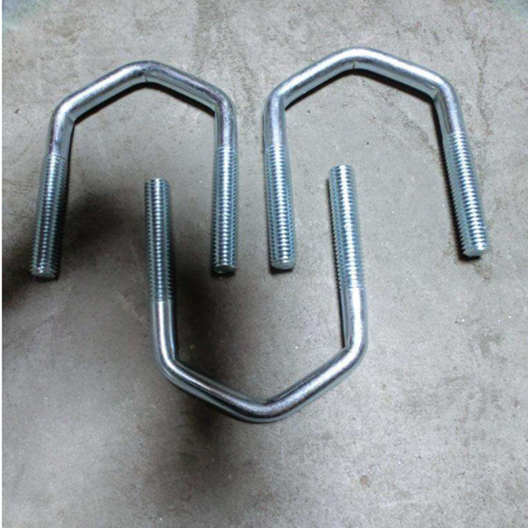 永年厂家专业制作冷缩梗u型螺丝 镀锌u型螺栓 双头丝 方u 圆u